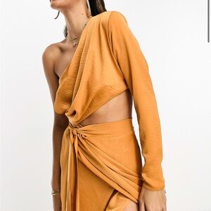 One-Shoulder Orange Dress ASOS